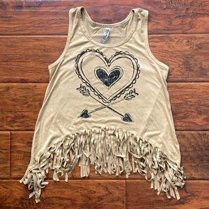 Tan girls tanktop